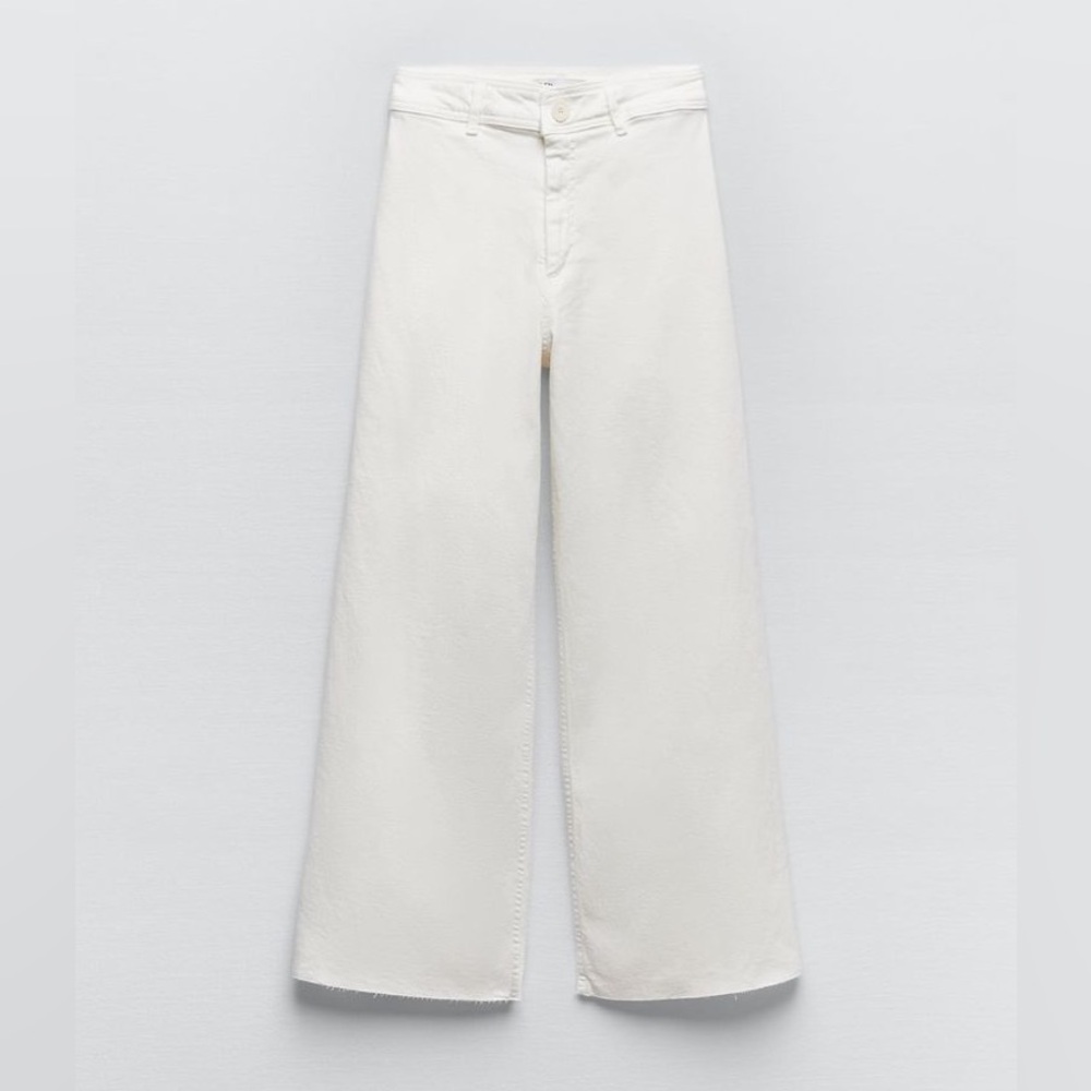 Zara white Marine Straight Pants